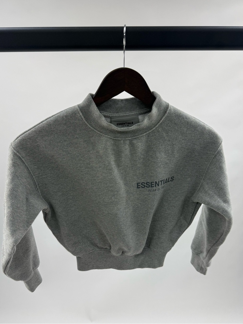 Fear of God Essentials Kids Grey Crewneck Sweatshirt Size XS 4-5
